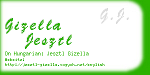 gizella jesztl business card